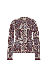 Nara Jacket in Vintage Scarf Ivory