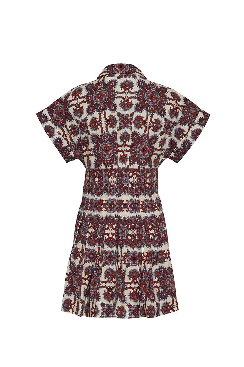 Nash Mini Dress in Vintage Tile Berry