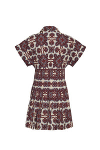 Nash Mini Dress in Vintage Tile Berry