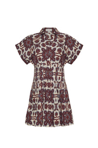 Nash Mini Dress in Vintage Tile Berry