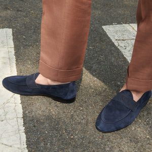 Men's Navy Suede Centesimo