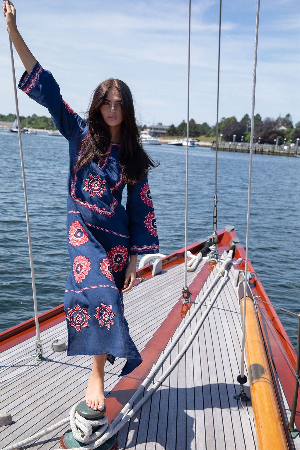 Olivia Kaftan in Navy