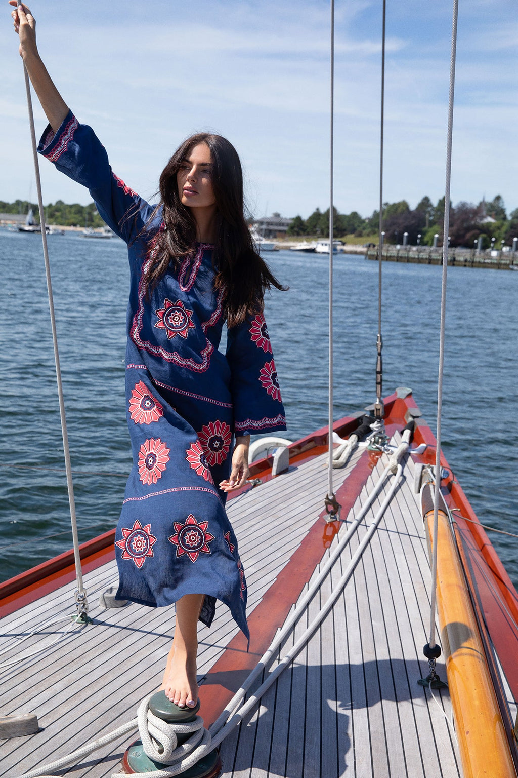 Olivia Kaftan in Navy