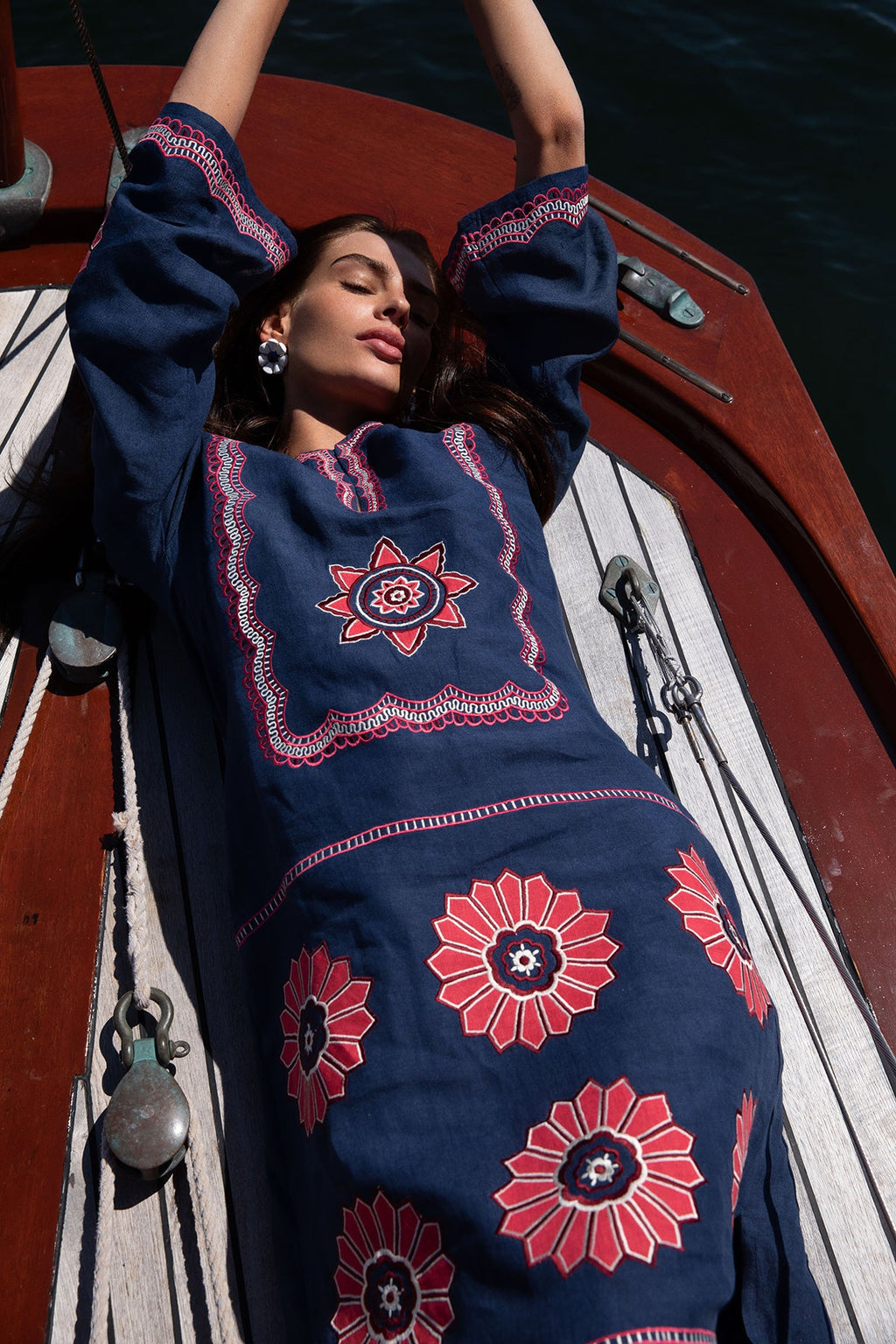 Olivia Kaftan in Navy