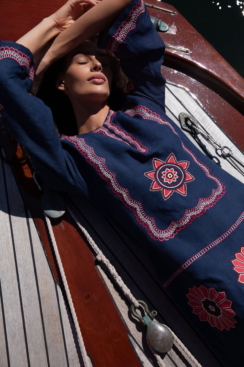 Olivia Kaftan in Navy