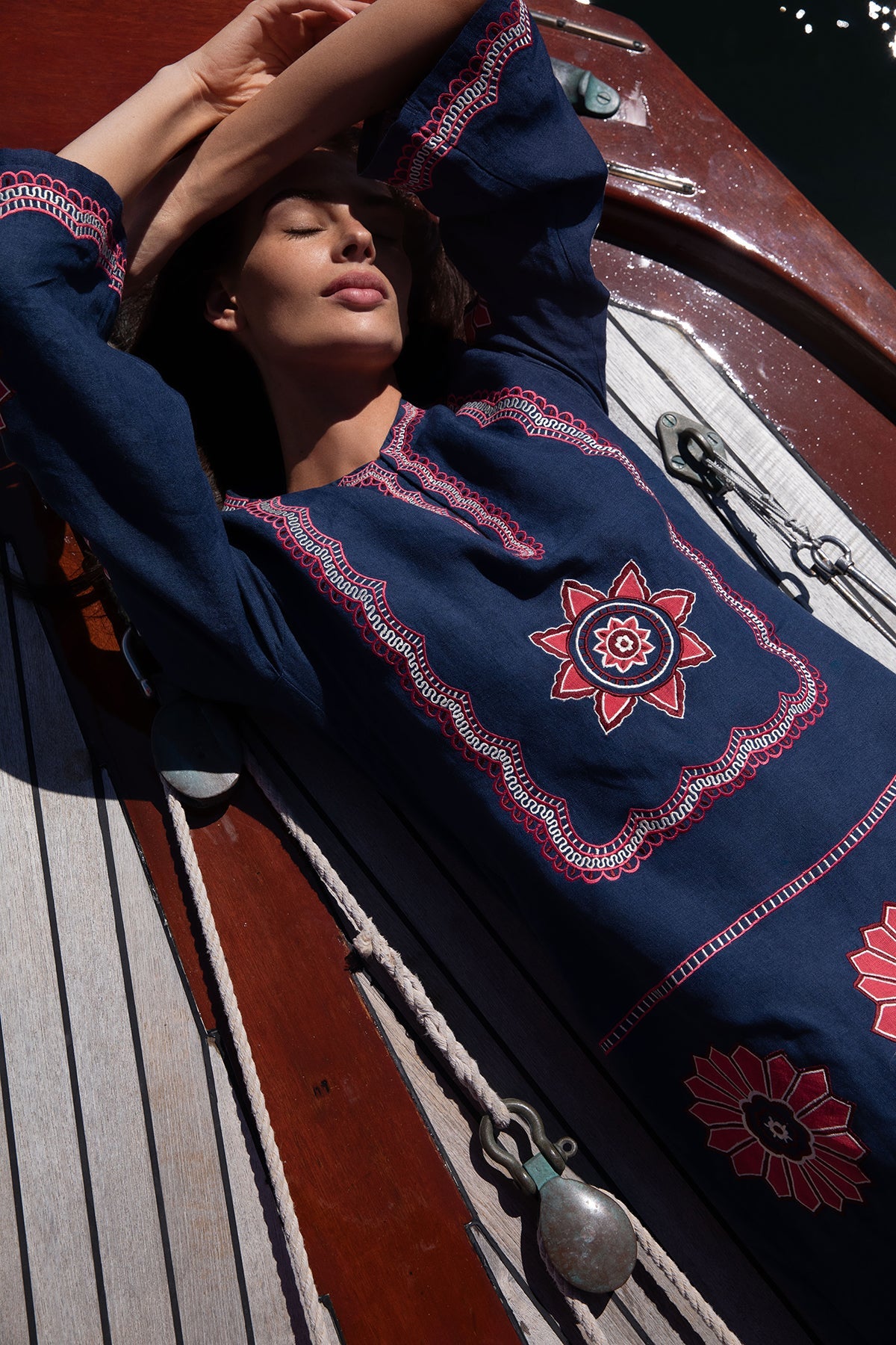 Olivia Kaftan in Navy