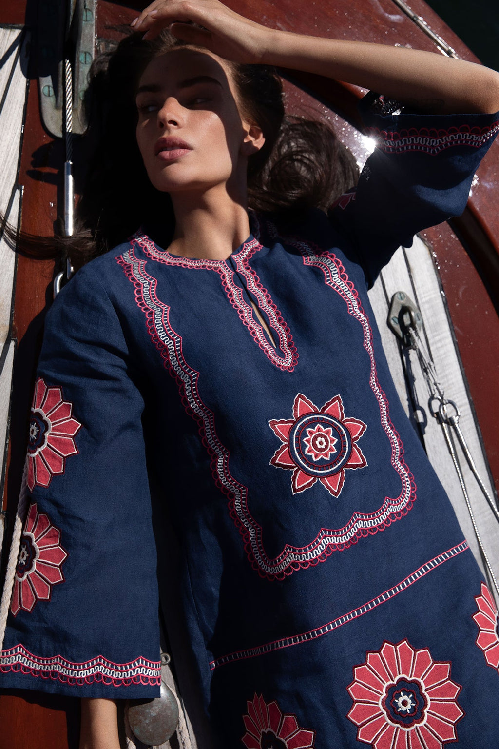 Olivia Kaftan in Navy