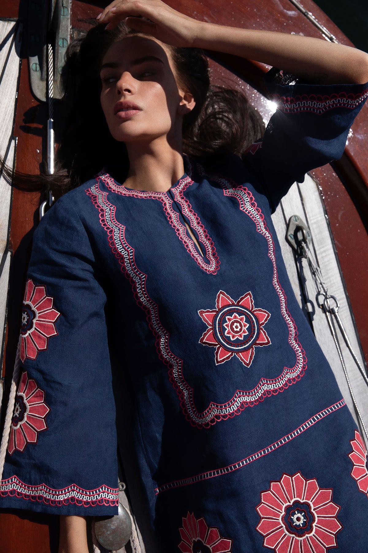 Olivia Kaftan in Navy