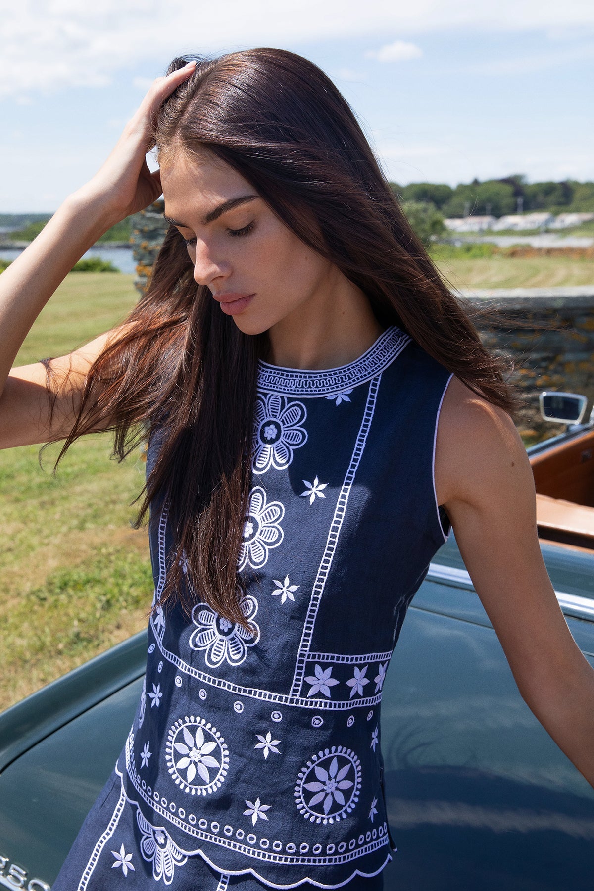 Olivia Top in Navy