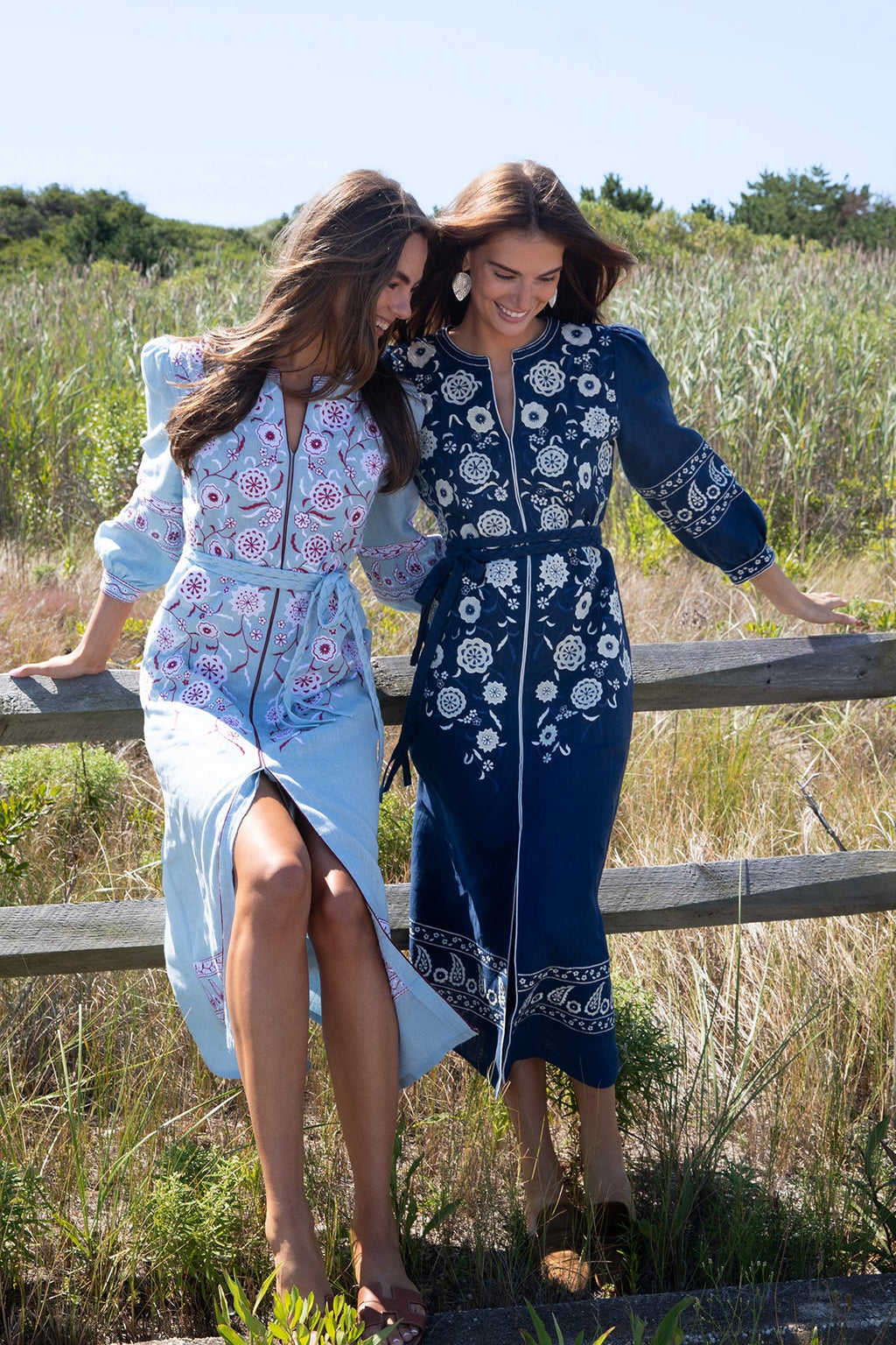 Navy Blythe Belted Dress