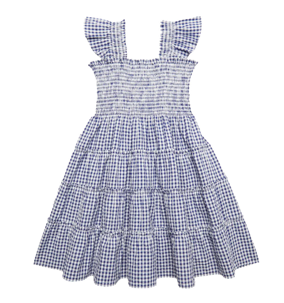 The Tiny Ellie Nap Dress in Navy Gingham