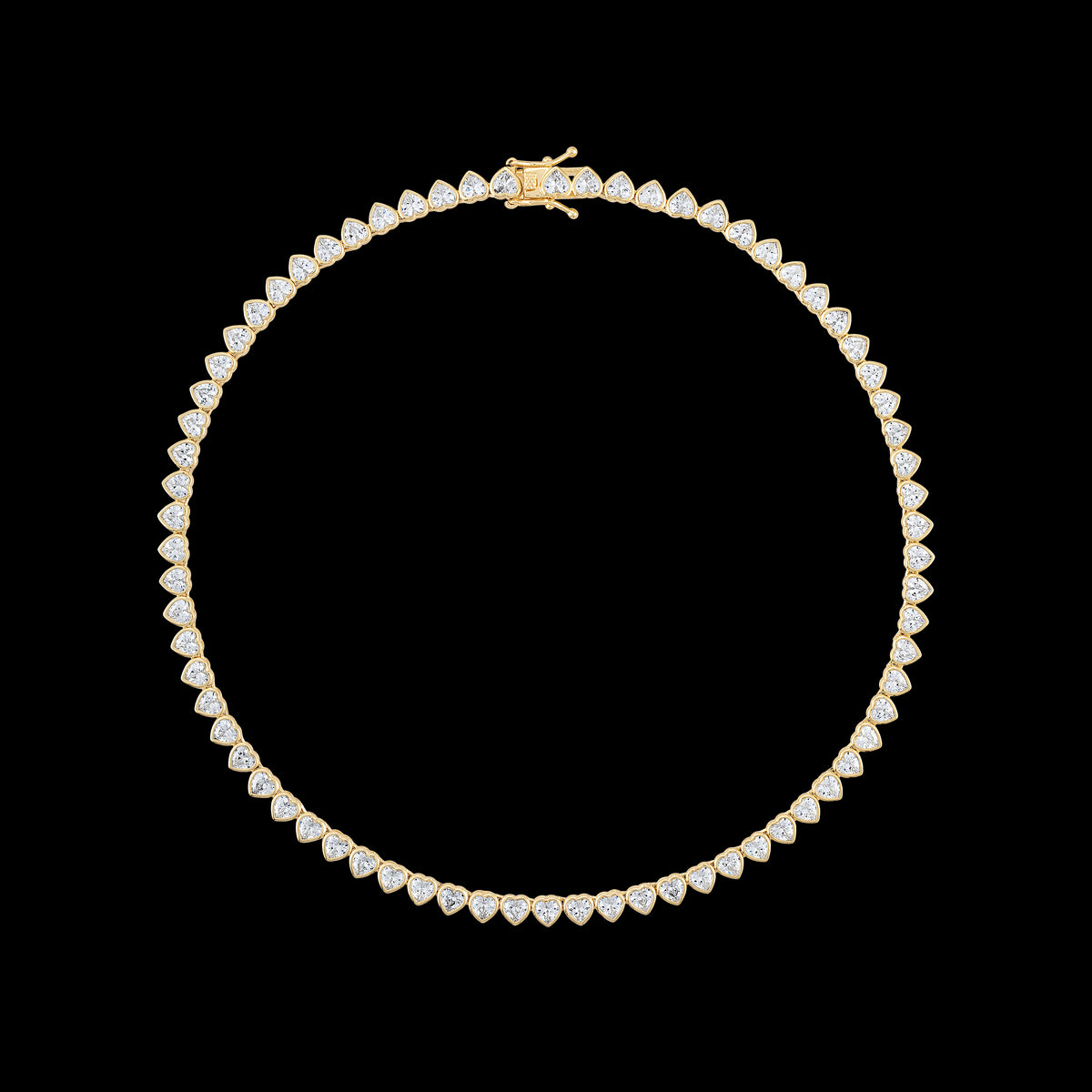 Heart Tennis Necklace