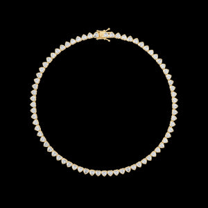Heart Tennis Necklace