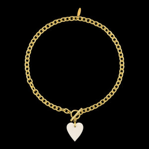 Bone Heart Necklace