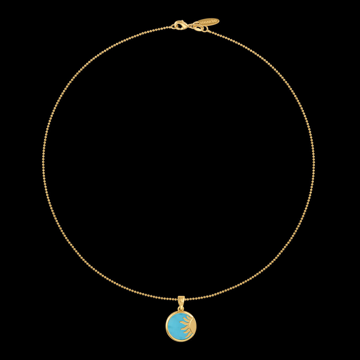 Blue Transparent Sun Necklace