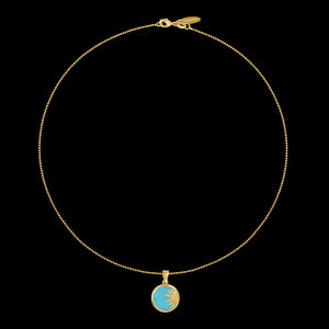 Blue Transparent Sun Necklace