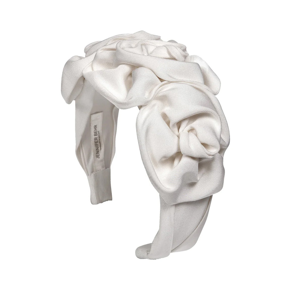 Triple Rosette Faille Headband