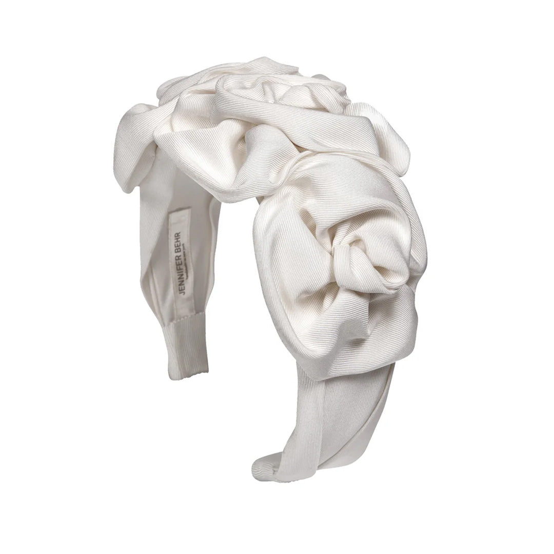 Triple Rosette Faille Headband