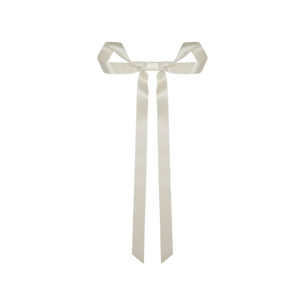 Gretta Bow Barrette in Cream