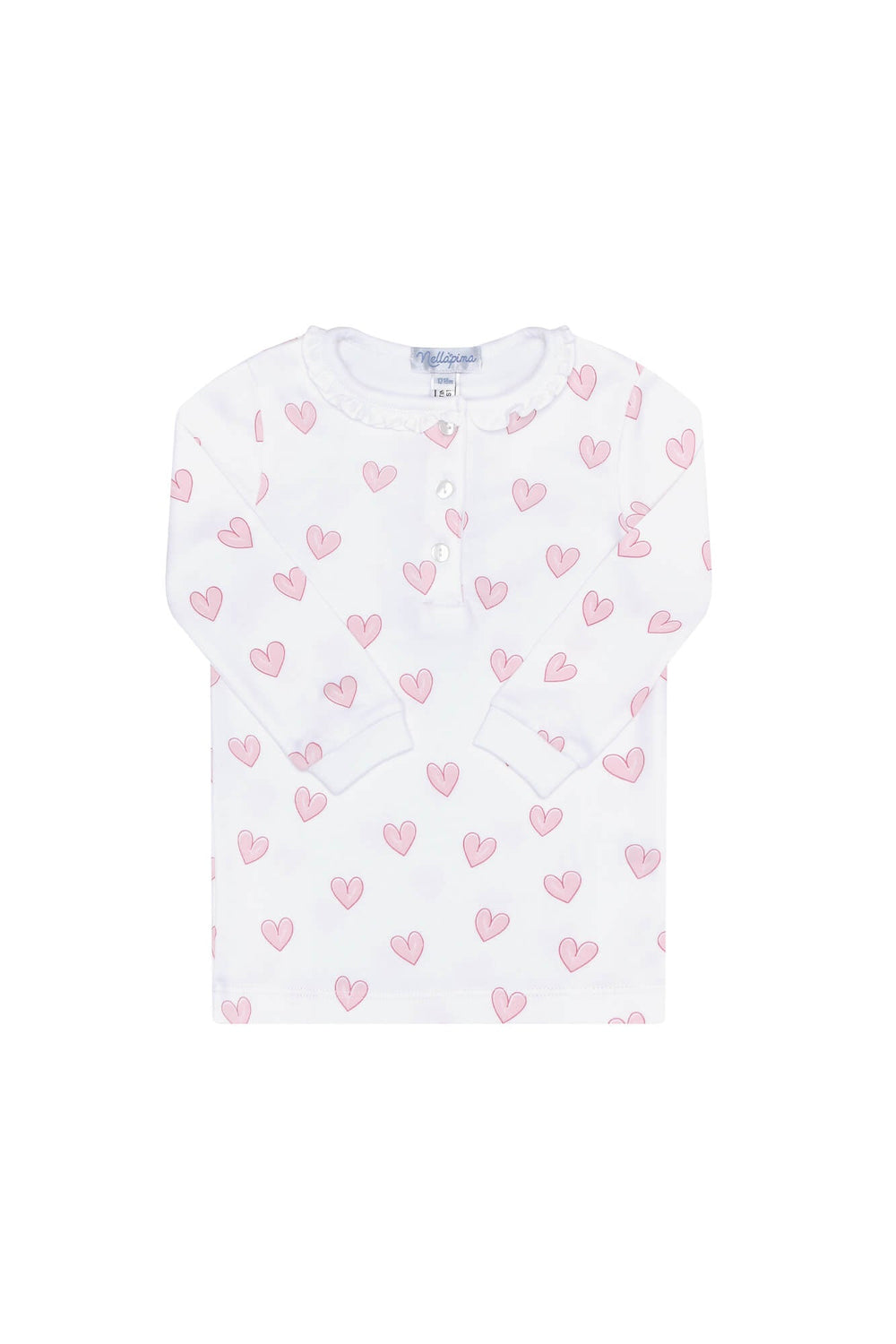 Nellapima-Heart-Print-Pajama-Pink-Top