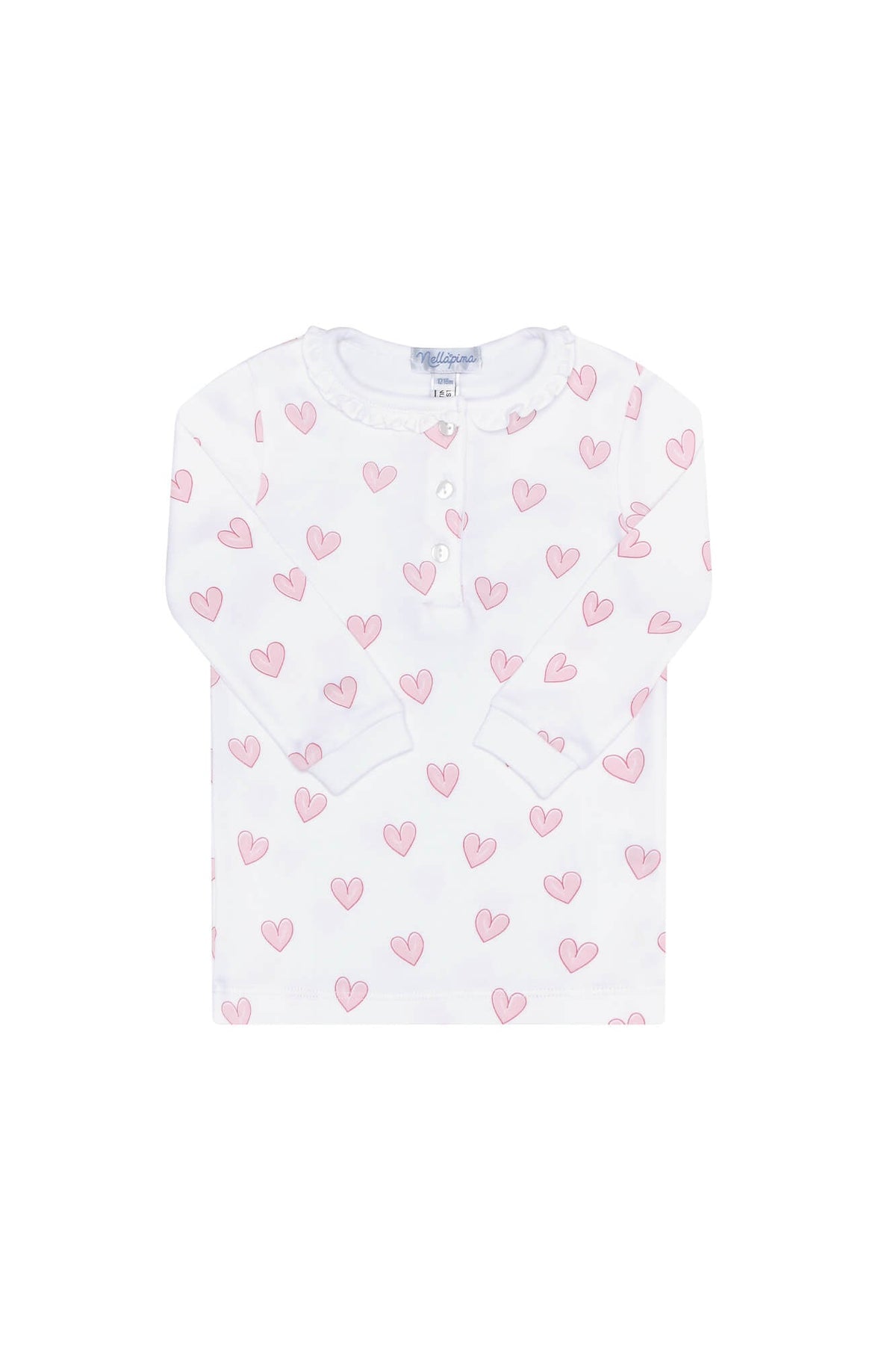 Nellapima-Heart-Print-Pajama-Pink-Top