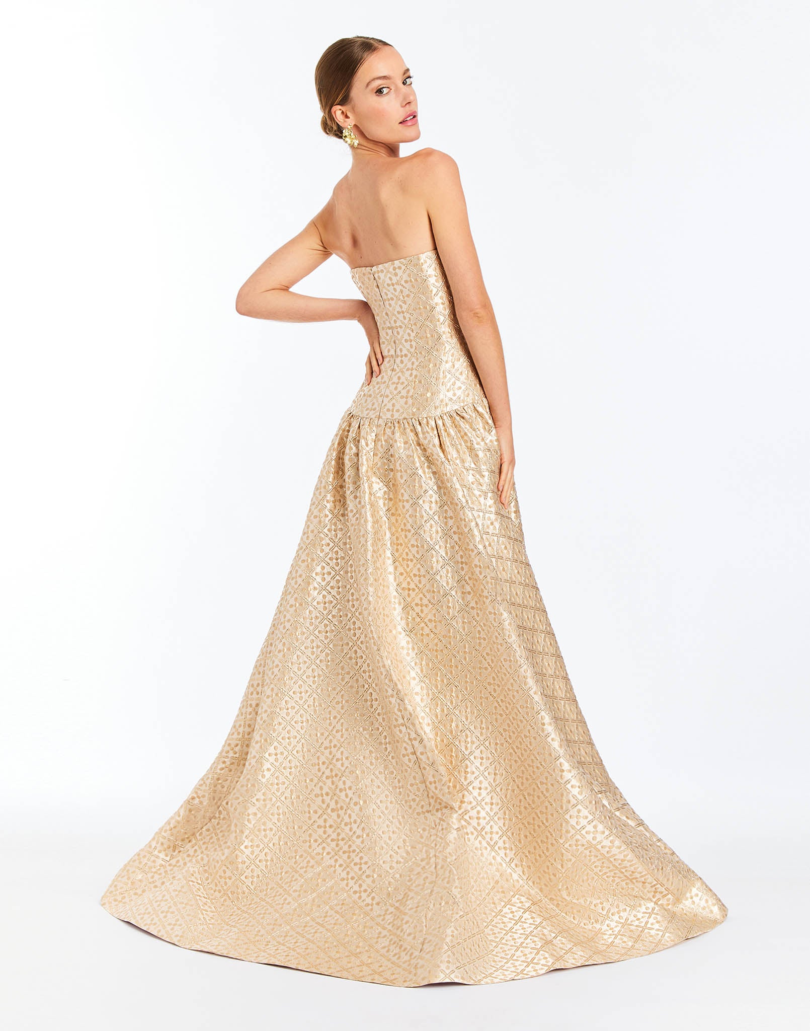 Nereida Dropwaist Gown in Golden Tile
