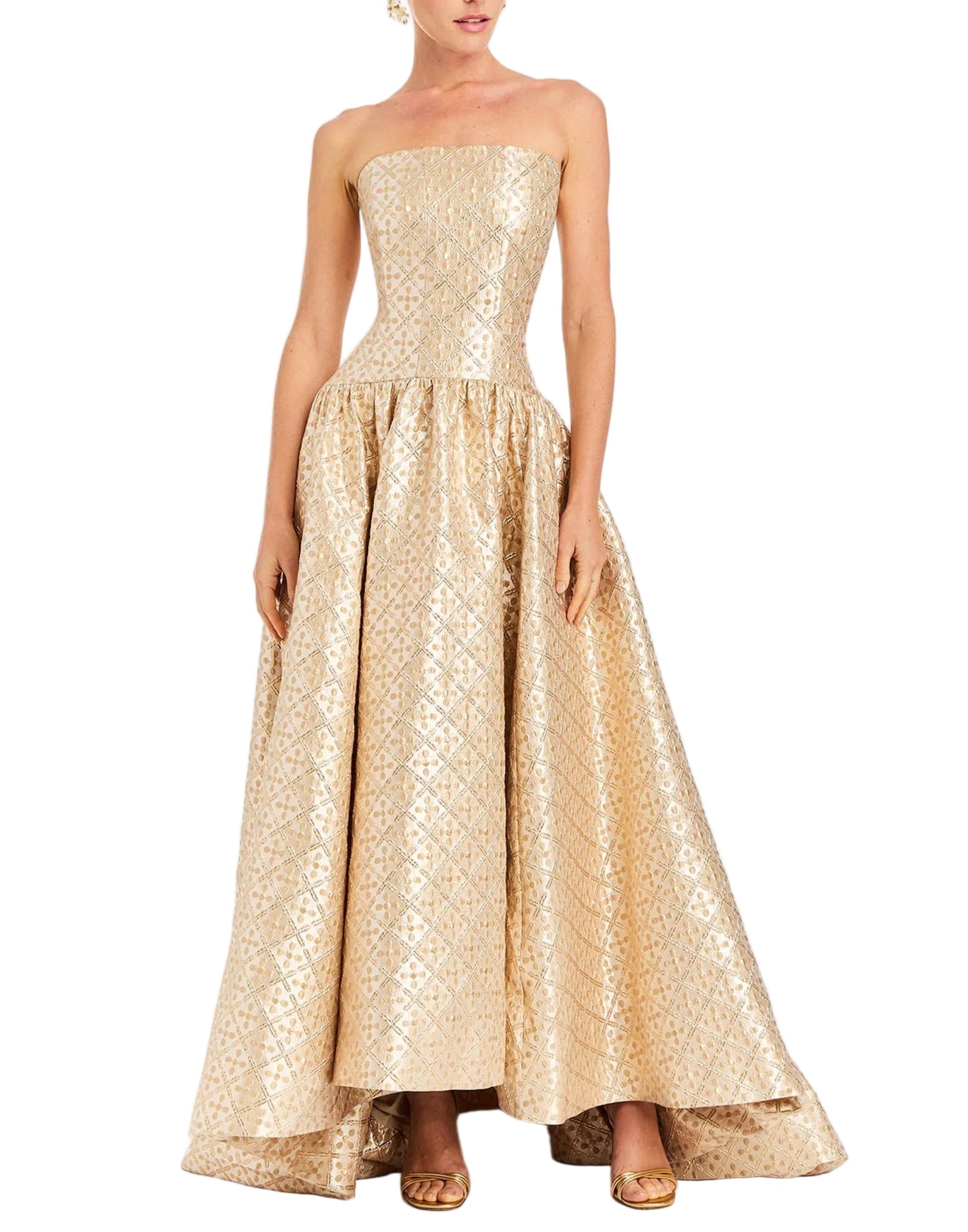 Nereida Dropwaist Gown in Golden Tile