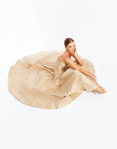 Nereida Dropwaist Gown in Golden Tile