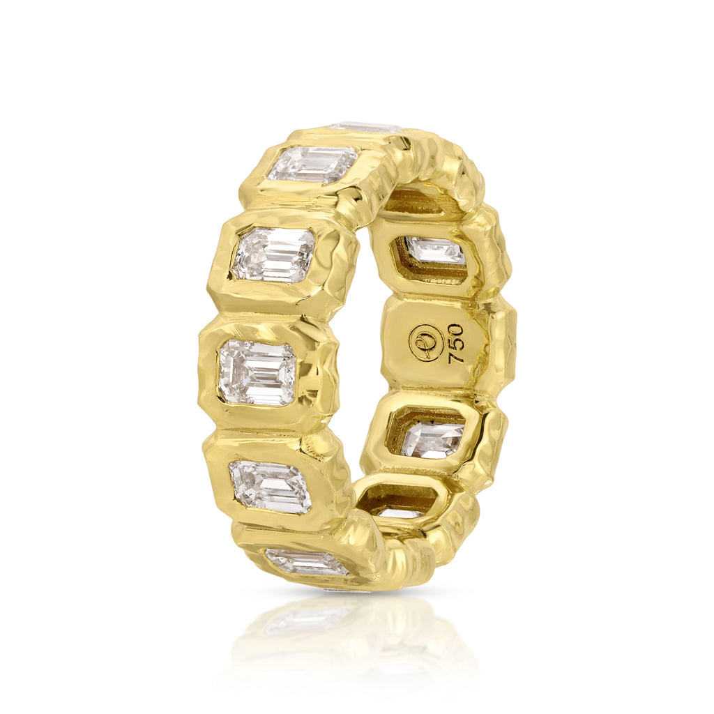 Nesting Gem Eternity Ring - Emerald Cut - Diamond