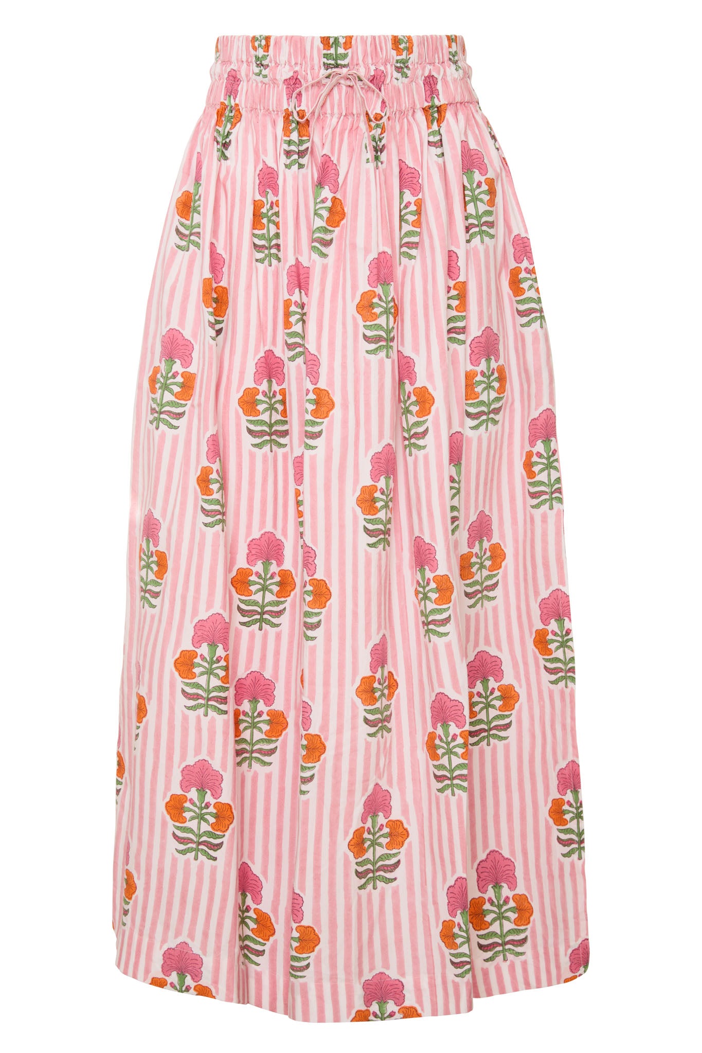 Newport Skirt in Pink & Orange Flower