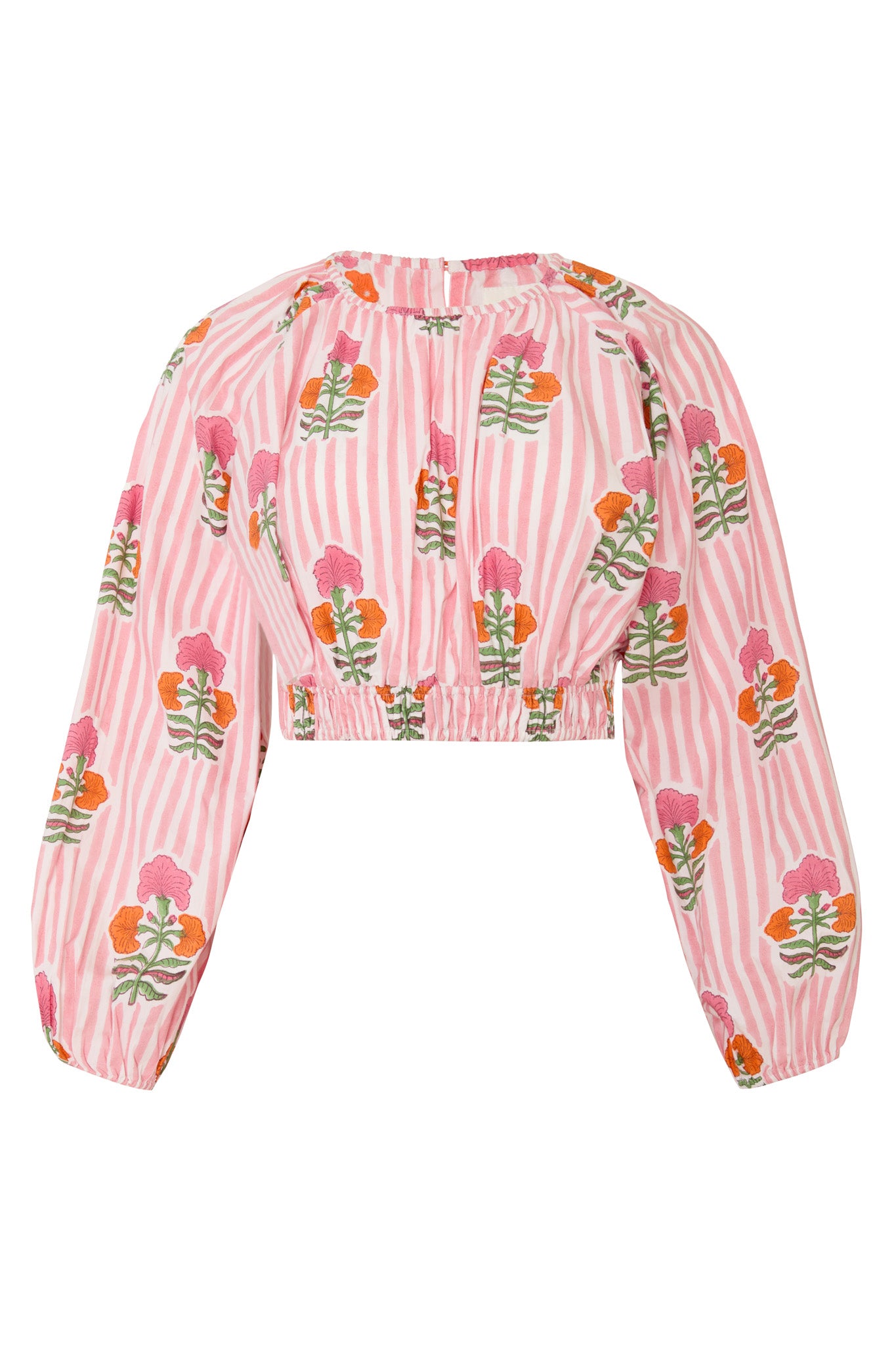 Newport Top in Pink & Orange Flower