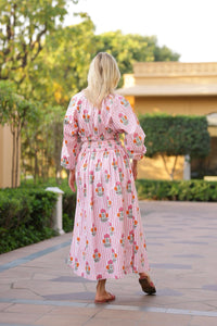 Newport Skirt in Pink & Orange Flower