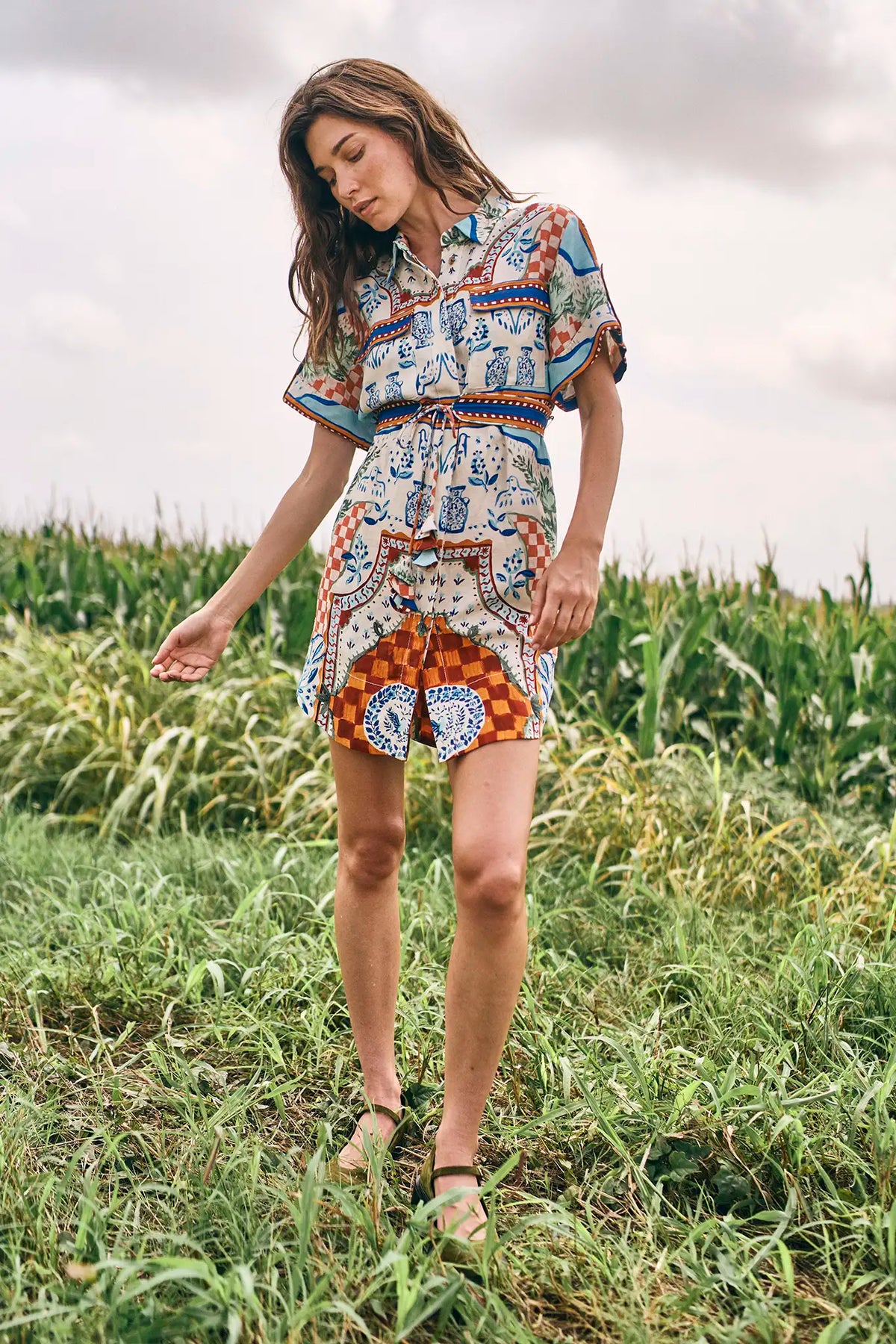 Nicole Dress in Sundance Tile