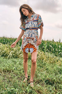 Nicole Dress in Sundance Tile