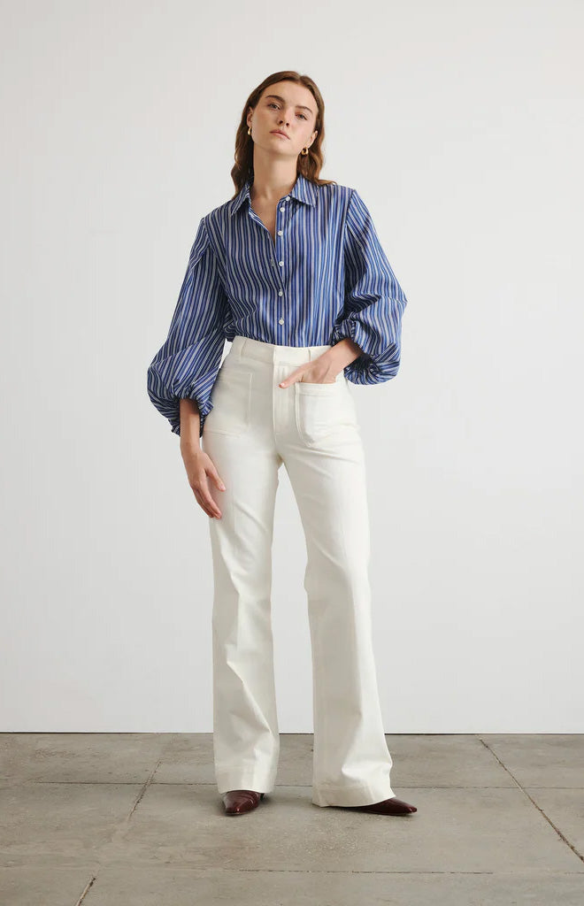 Nicole Pant in Chalk