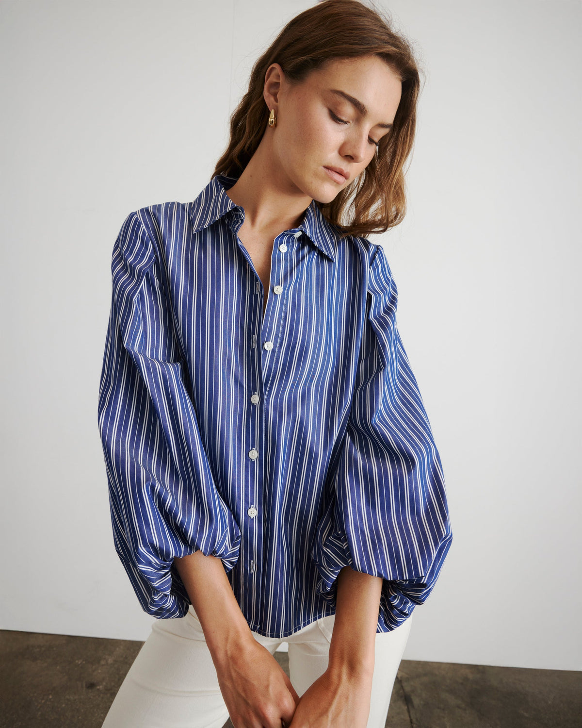 Marina Stripe Top in Maritime Blue & White