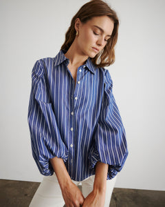 Marina Stripe Top in Maritime Blue & White