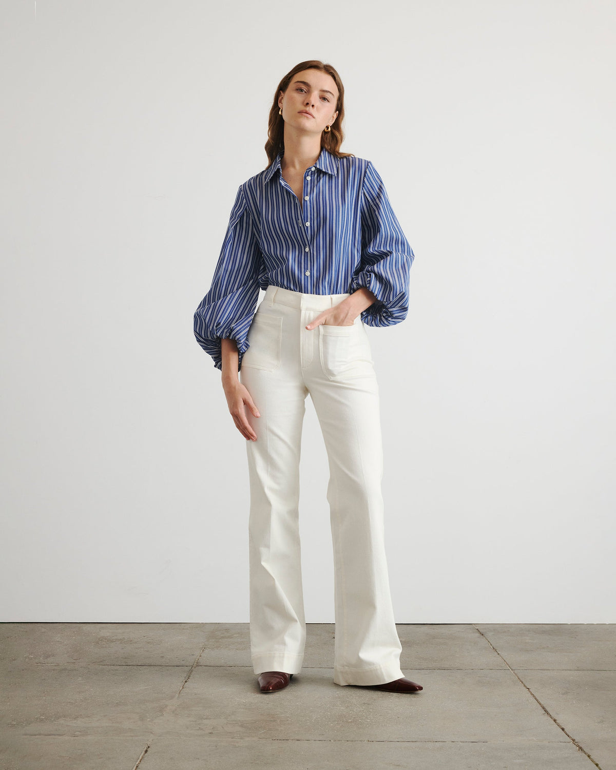 Marina Stripe Top in Maritime Blue & White