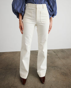Nicole Pant in Chalk