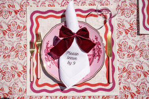 Please Leave by 9 Dinner Napkins, Set of 12