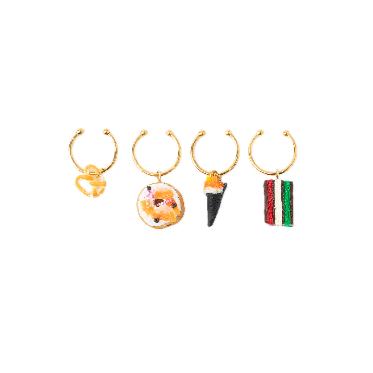 Foodie Wine Charm Bundle, Set of 4