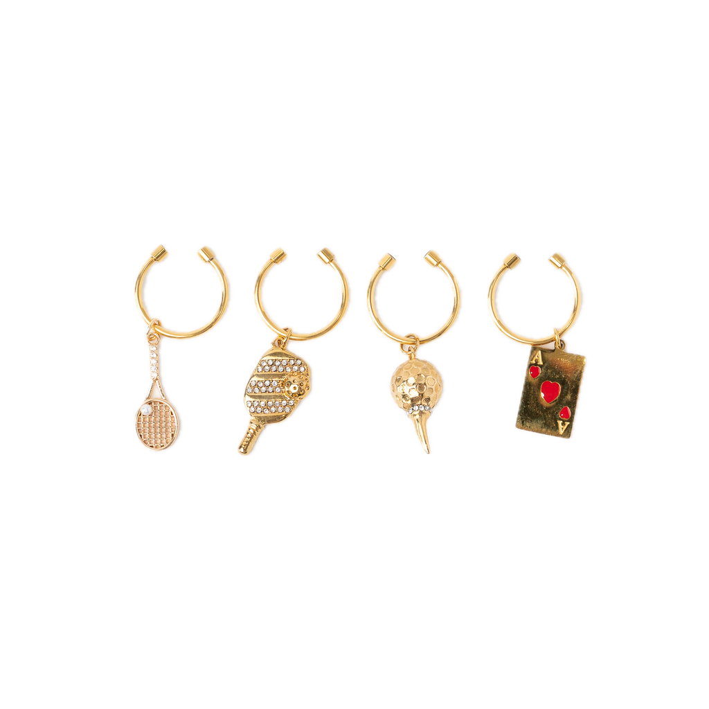 Country Club Wine Charm Bundle, Set of 4