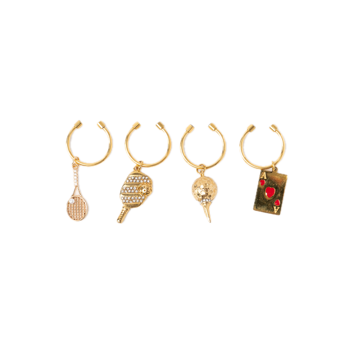 Country Club Wine Charm Bundle, Set of 4