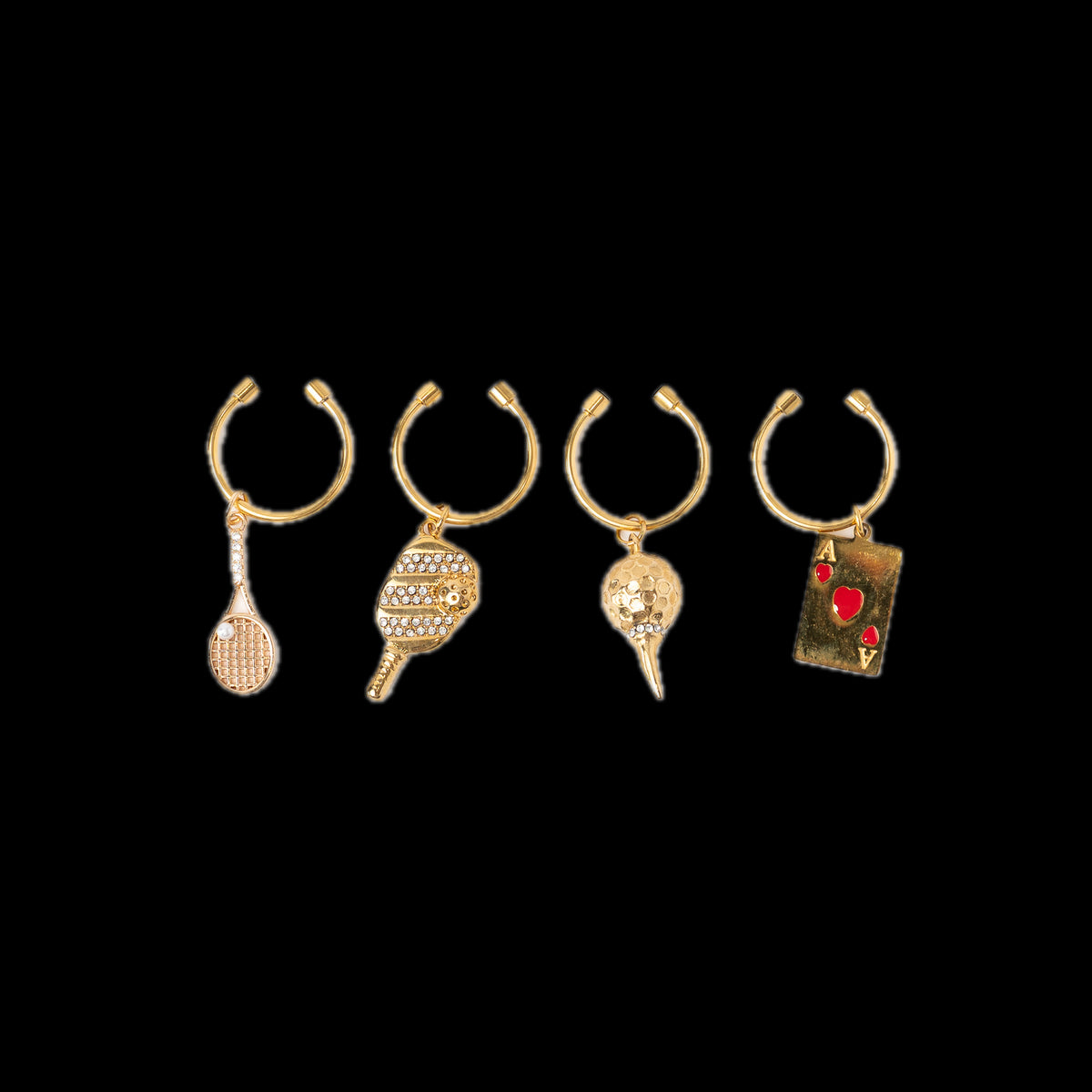 Country Club Wine Charm Bundle, Set of 4