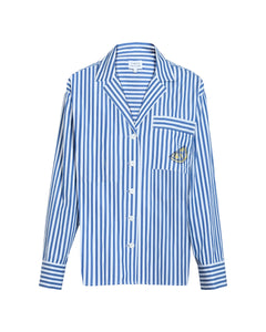 Noa Top in Optic White/French Blue Stripe