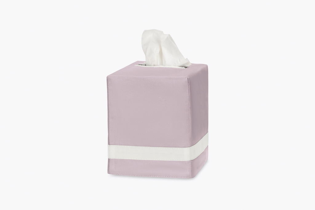 Nocturne Tissue Box Cover in Deep Lilac/Bone