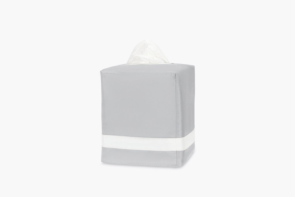 Nocturne Tissue Box Cover in Dove/Bone