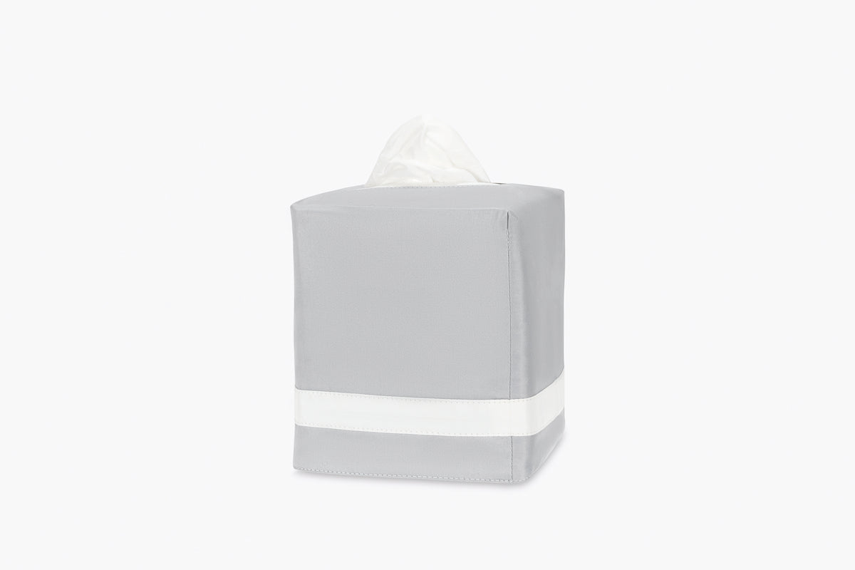 Nocturne Tissue Box Cover in Dove/Bone