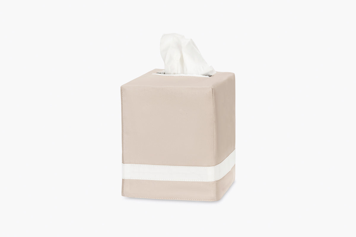 Nocturne Tissue Box Cover in Dune/Bone