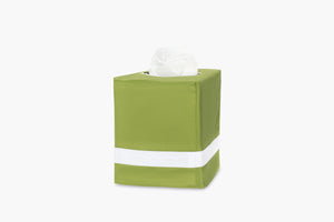 Nocturne Tissue Box Cover in Grass/White
